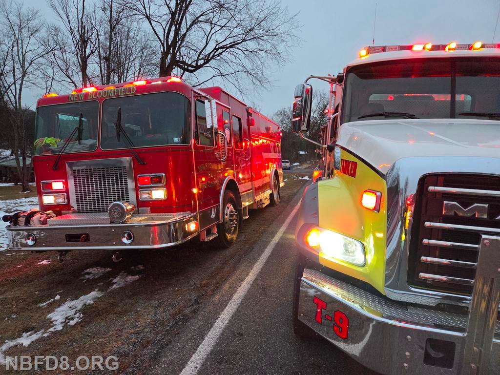 Fire Engine Assisting Construction Assisting Company 10 With A House Fire / Juniata Parkway East, Howe Twp ...