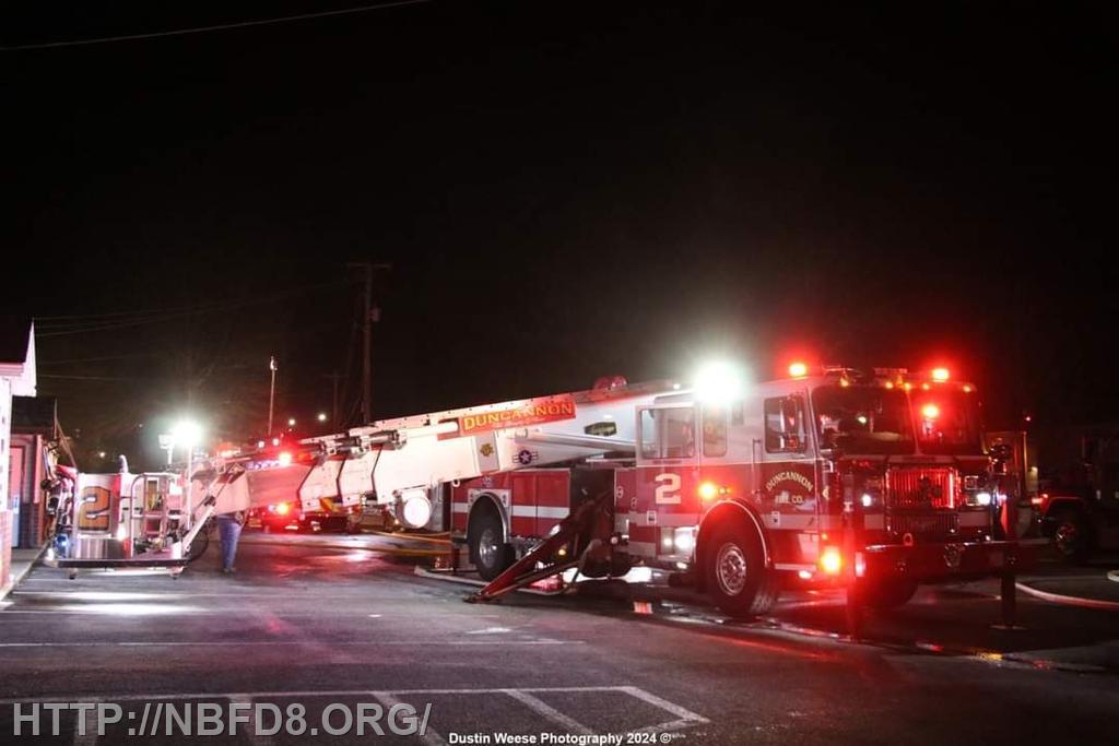 Fire Engine Assisting Construction Assisting Company 12 with a Building Fire / 5000 Block of Spring Rd ...